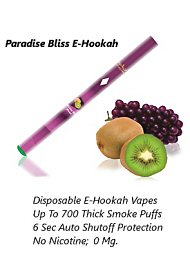 Paradise Bliss E-Hookah; No Nicotine; 700 Puffs (124746.10)