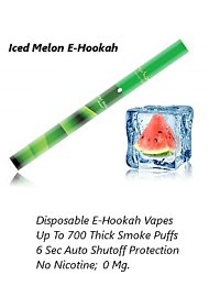 Iced Melon E-Hookah; No Nicotine; 700 Puffs (124750.10)
