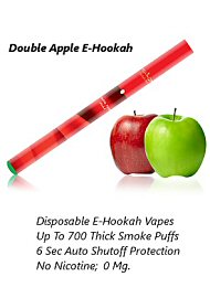 Double Apple E-Hookah; No Nicotine; 700 Puffs (124751.10)