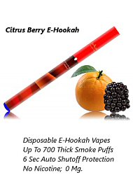 Citrus Berry E-Hookah; No Nicotine; 700 Puffs (124753.10)