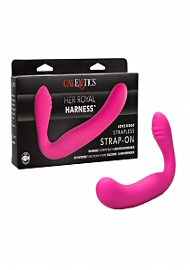 Love Rider Rechargeable Silicone Strapless Strap On Waterproof Pink 7.75 Inch (86478)